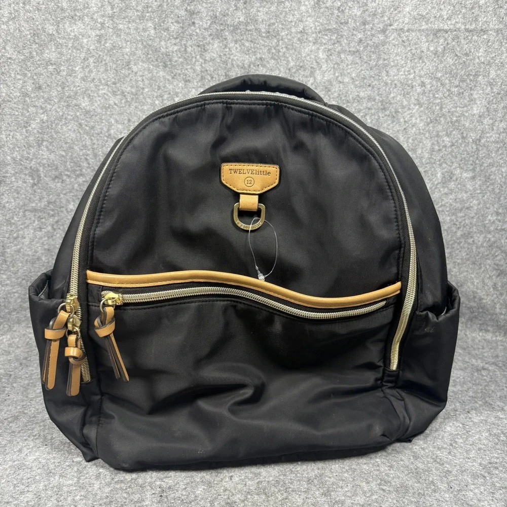 TWELVElittle Companion Backpack Medium Black Nylon Celestial Lining